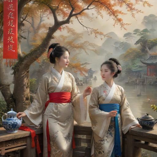 茶楼内的粤剧表演画面