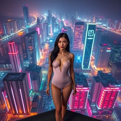 深圳夜晚的璀璨灯光