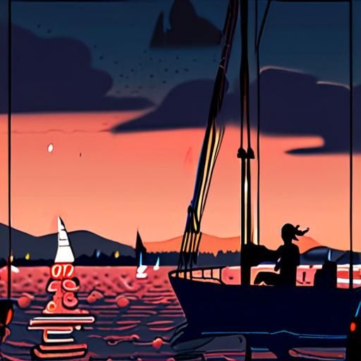 夜游游艇浪漫氛围