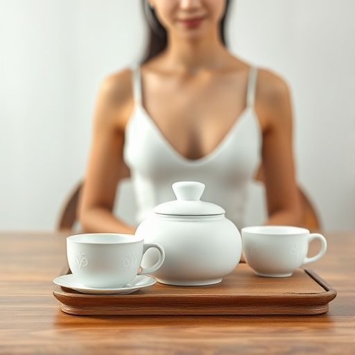 白茶茶具简约摆放