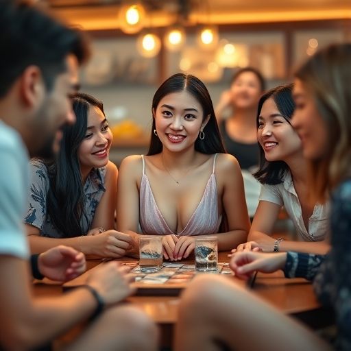 朋友们在工作室玩桌游的欢乐瞬间