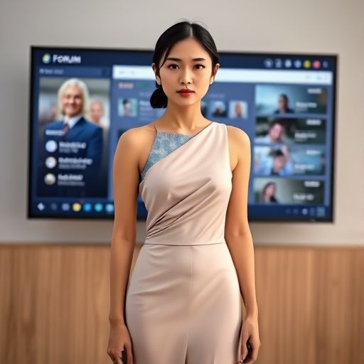 聚焦在电脑屏幕上的论坛界面,显示着帖子列表