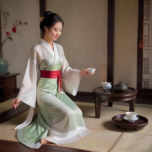 茶艺师与顾客的友好互动