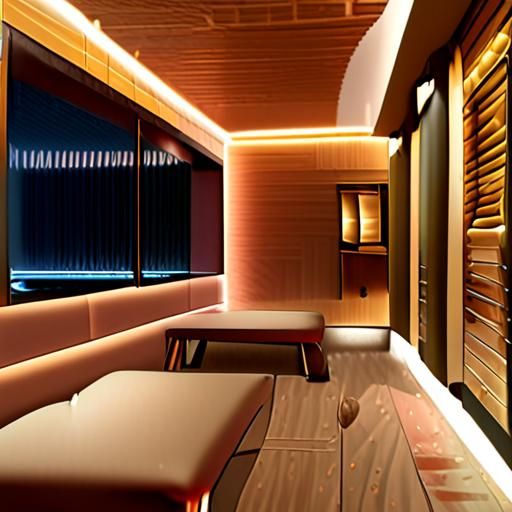 广州某高端桑拿房内部,氛围感十足