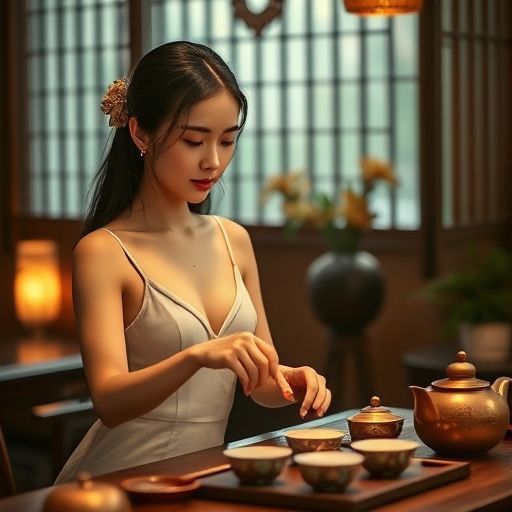 茶艺课茶师演示