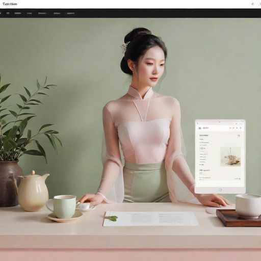 展示搜索高端茶工作室的过程