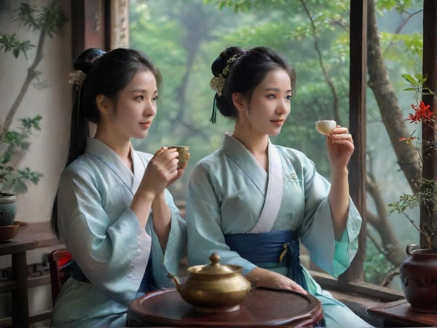 广州私密茶馆内部,柔和灯光下,舒适的沙发和茶几,营造出宁静的品茗氛围。