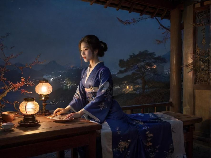 广州高端茶室俯瞰珠江夜景