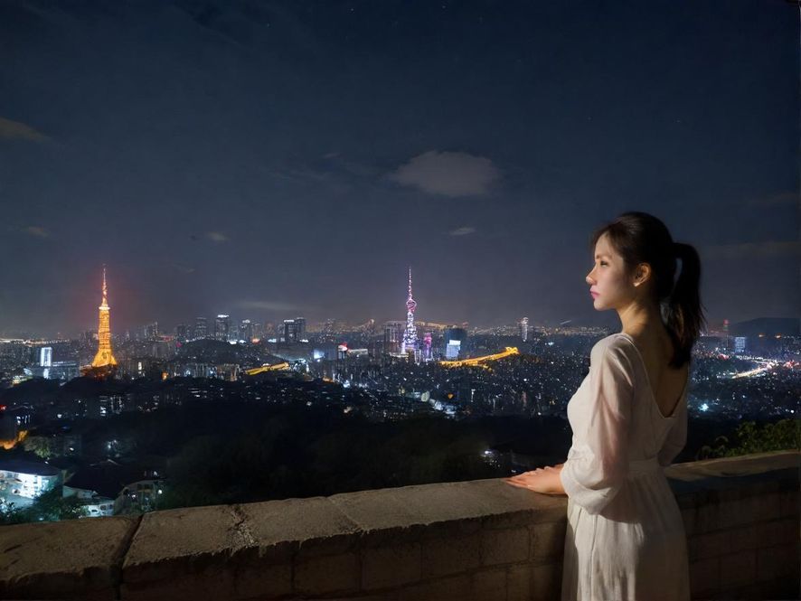 一个人在夜色下查看手机信息