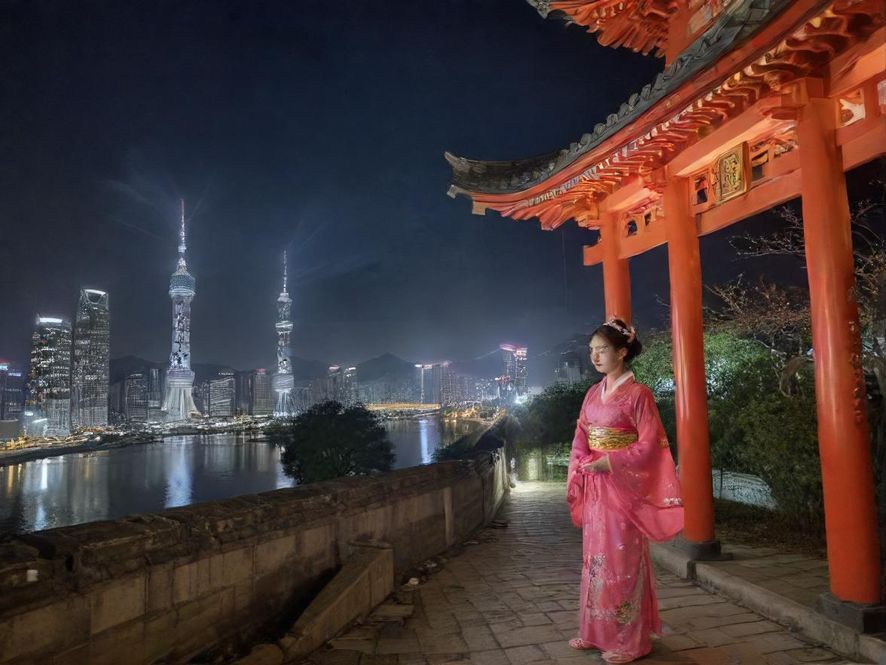 深圳璀璨夜景下的放松期待