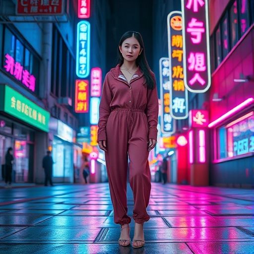 充满活力的都市夜场霓虹灯景