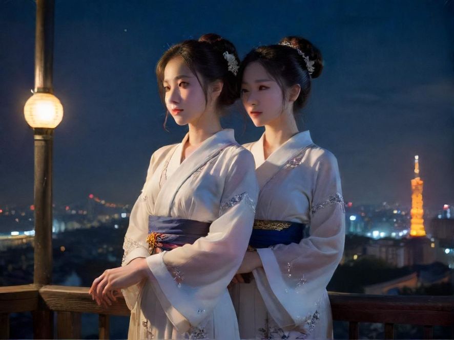 广州夜色下的信息交流与城市景观