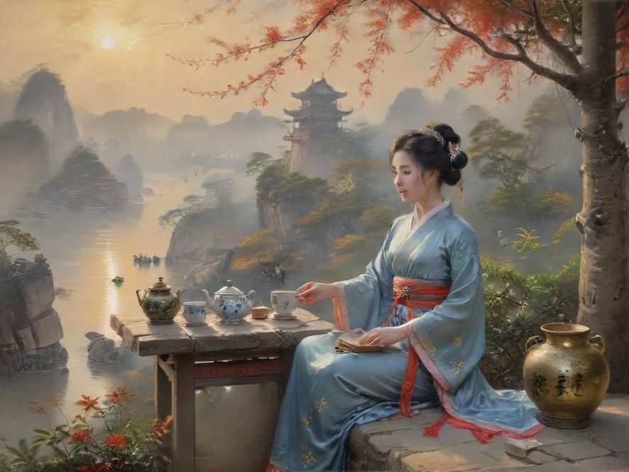 广州隐藏茶社内部复古风格展示