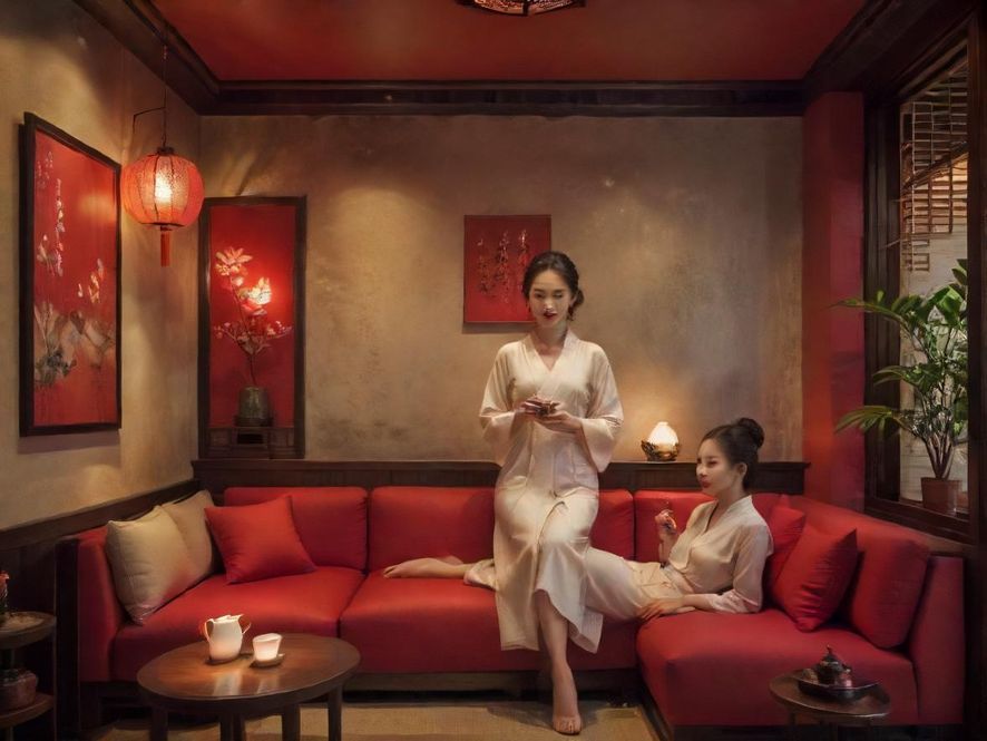 深圳休闲茶馆温馨舒适的内景