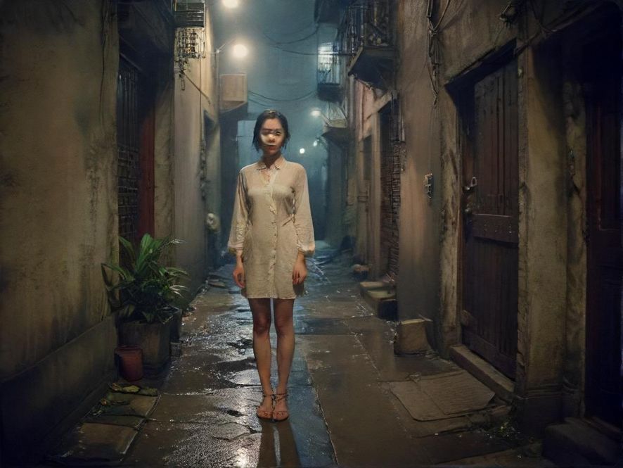 深圳老街巷的夜色