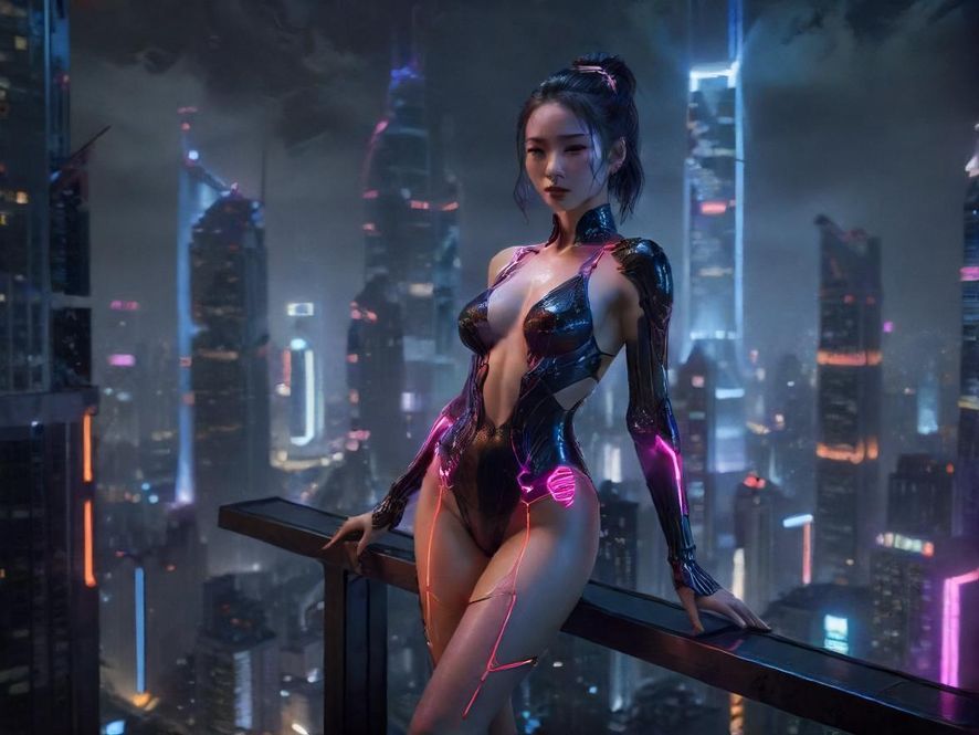 大都市夜景下的休闲探索