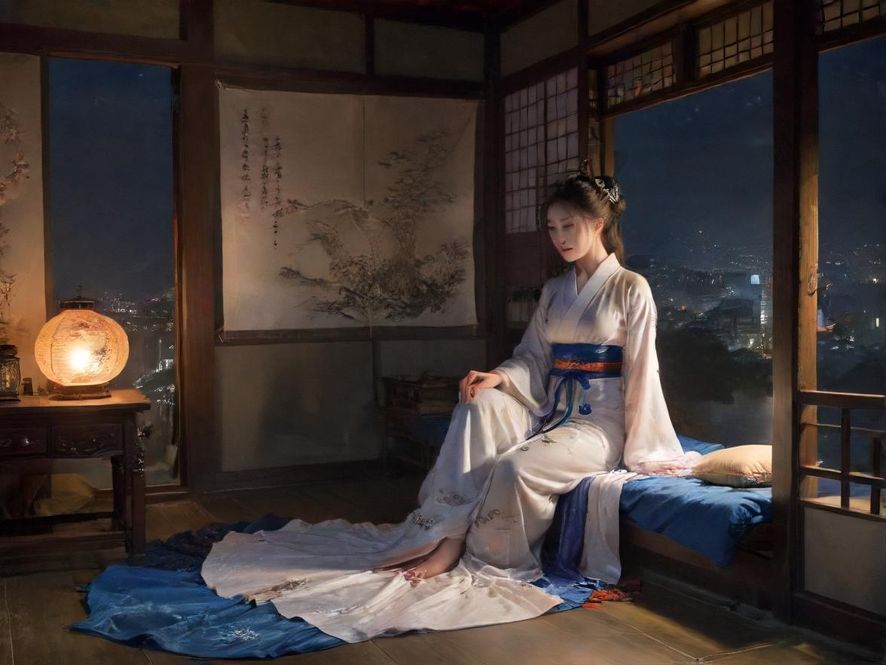 城市夜景下手机屏幕特写