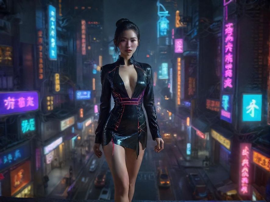 城市夜场会所夜景图