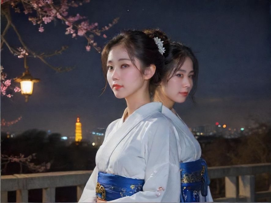 广州夜景繁华都市霓虹灯高角度写实照片