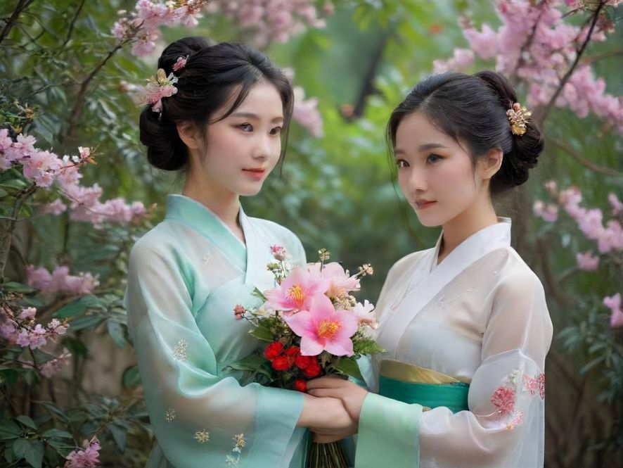 一朵在露珠中盛开的梦幻花朵