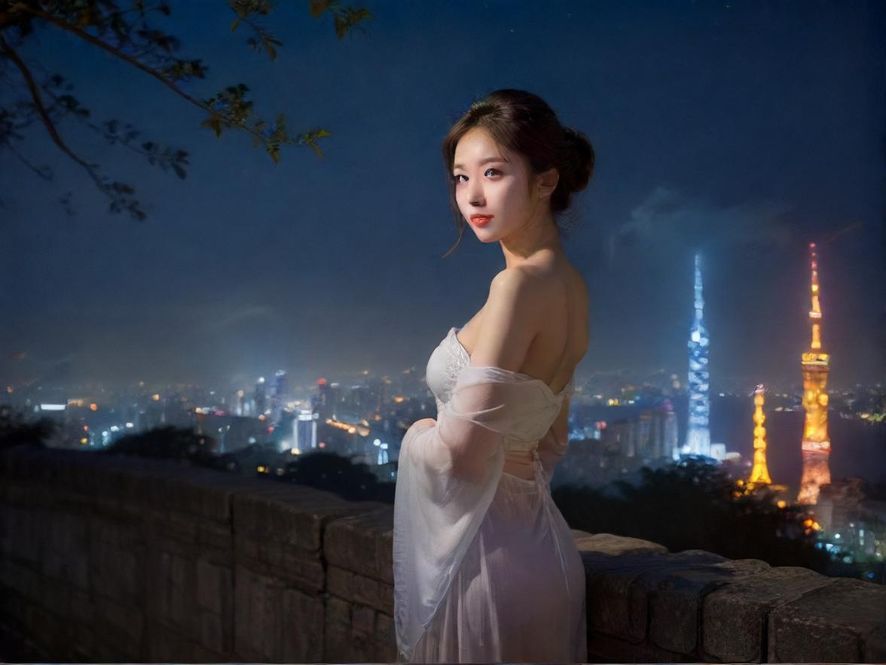 高端桑拿会所入口夜景