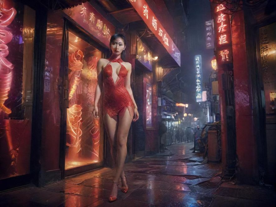 广州夜色中一处休闲会所的入口