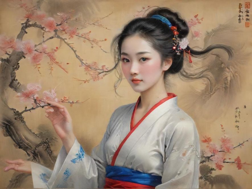 描绘网络社区交流的插画