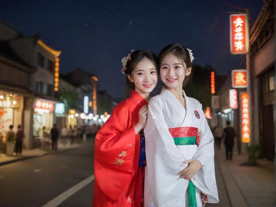 广州夜色下的休闲场所一瞥