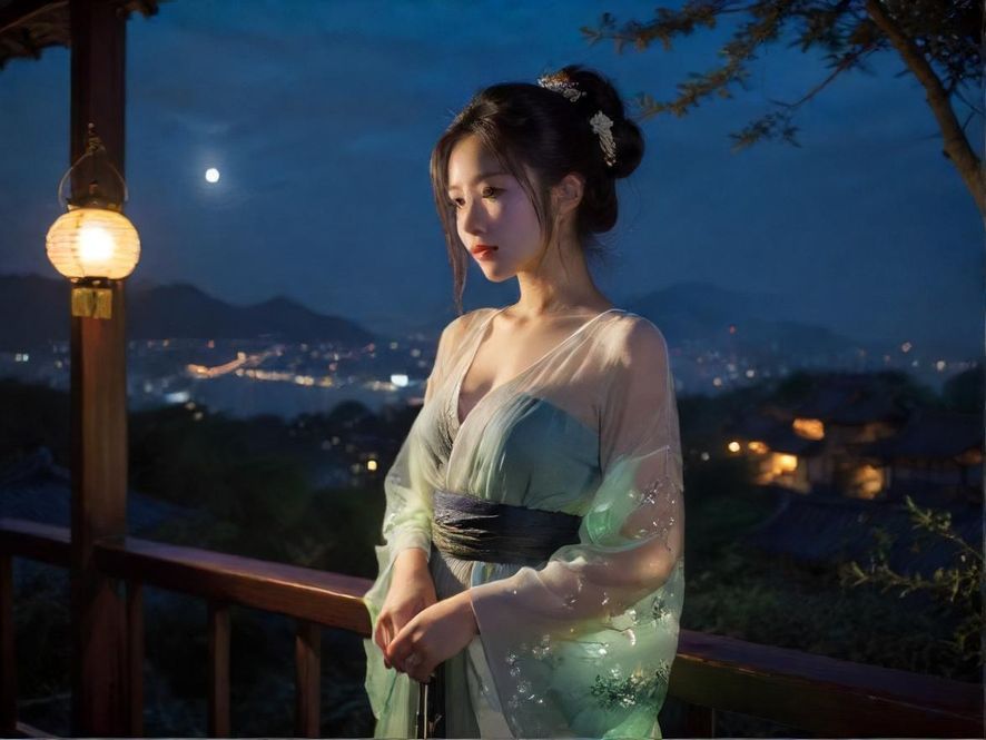 珠江新城高端茶社夜景