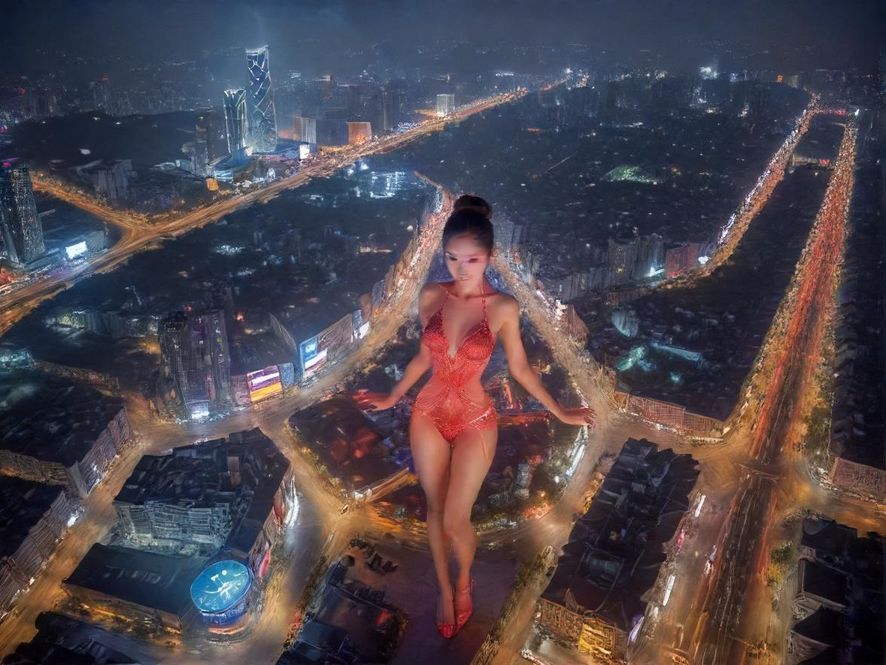 佛山夜晚休闲场所林立的街区