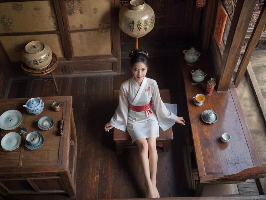 古色古香的宝安茶室,茶香弥漫