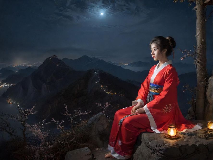 佛山禅城夜景，灯光璀璨，充满都市活力