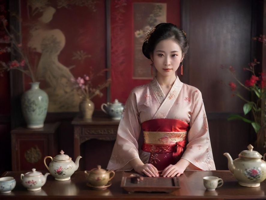 广州天河区茶艺会所内部场景