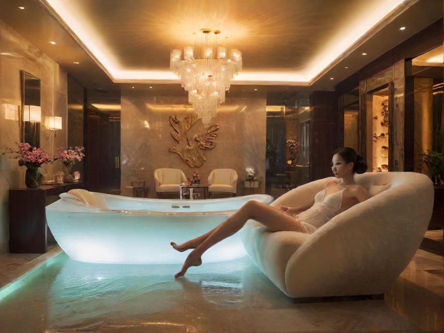 广州天河95洗浴中心休息区环境