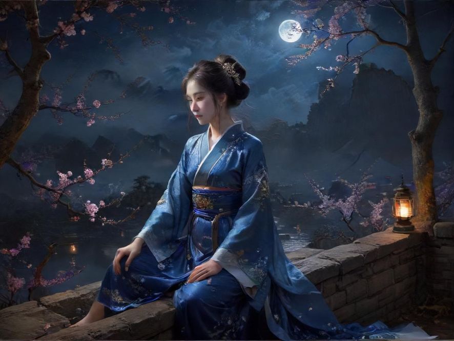 广州夜景街头氛围