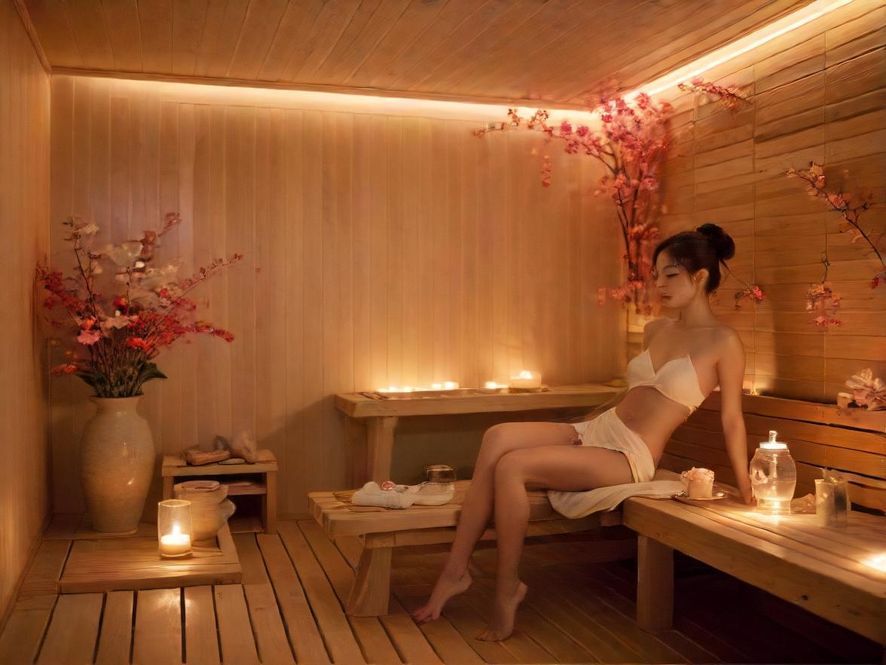 按摩花社区桑拿休息区氛围展示