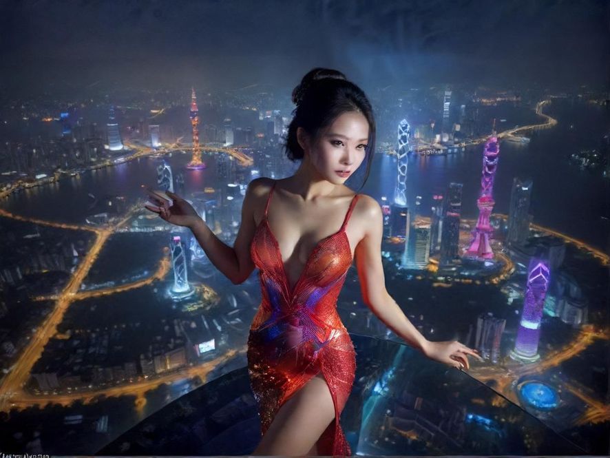 广东夜场会所夜景外观