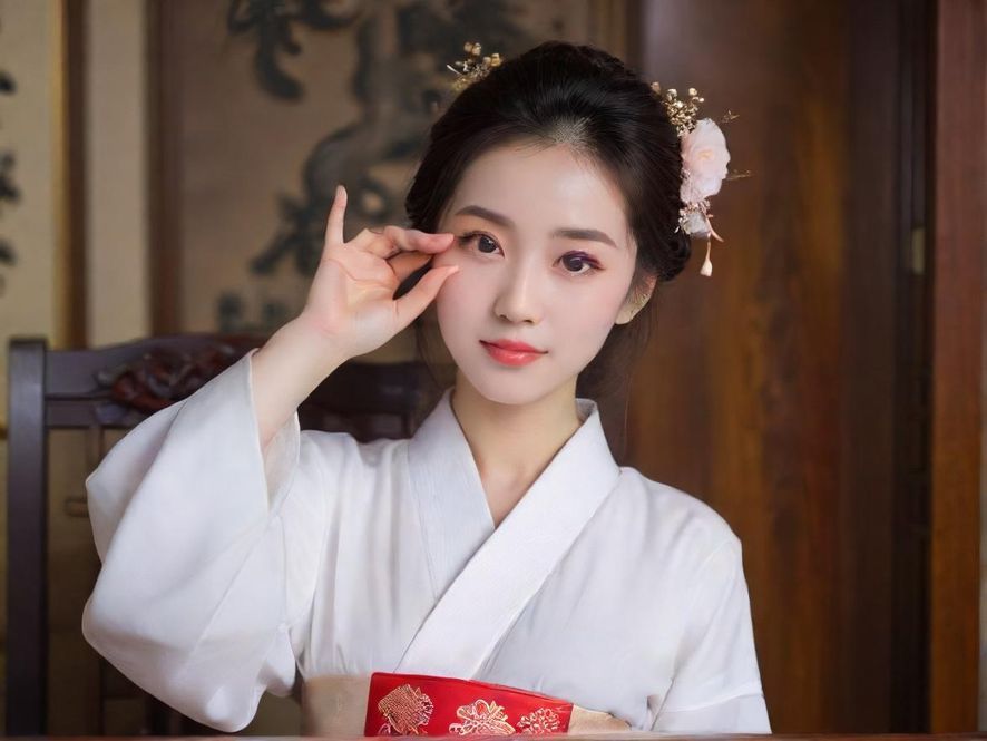 一位东方气质的女性，身着丝绸睡袍，慵懒地侧卧在柔软的沙发上，窗外透进柔和的自然光线，营造出私密而温馨的会所氛围。