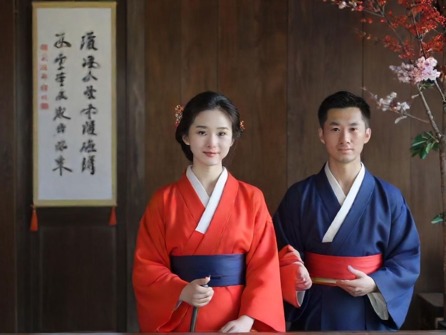 从高处俯瞰广州的创意园区,旧工业建筑被涂上鲜艳的色彩,充满现代艺术气息,远处是城市天际线。