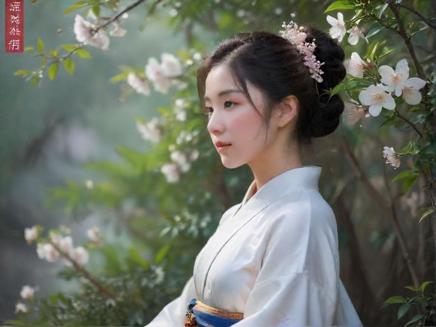 一位女性坐在广州白云区一处视野开阔的茶座,背对镜头,享受着窗外自然光线和宁静的氛围,手中端着一杯茶。