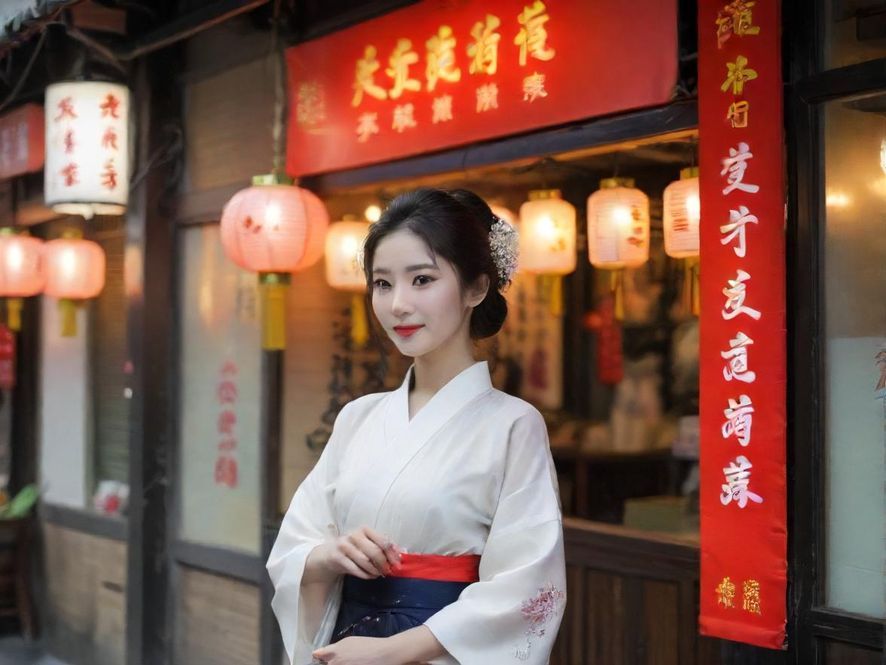 一位气质优雅的广州高端商务模特，面带微笑，在奢华酒店套房中