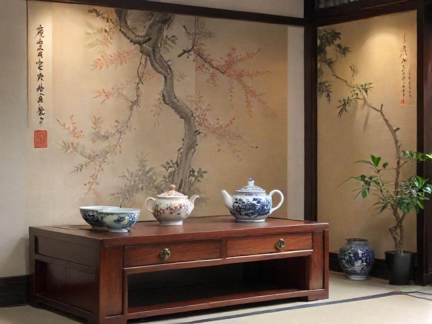 天平架特色茶室的精致饮品