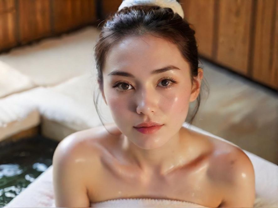 一位女士在宁静的环境中享受香薰SPA