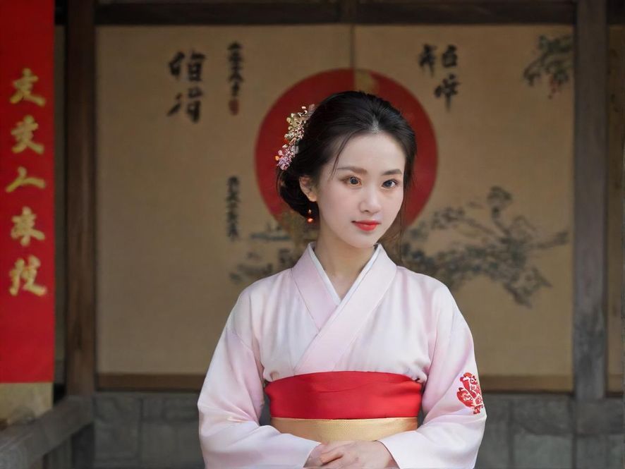 一位优雅的都市女性,背影入镜,街拍风格,以上海外滩的迷人夜景为背景。