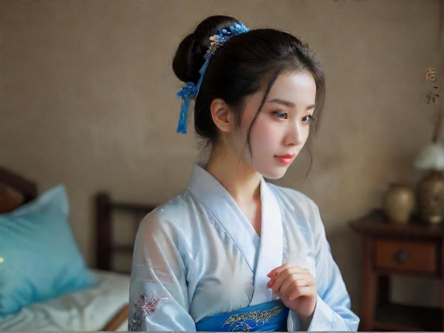 一位面带微笑的专业女性按摩师，正用温柔而熟练的手法为客人进行头部按摩，特写镜头聚焦于手部动作，背景是温暖舒适的理疗室。